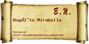 Bogáts Mirabella névjegykártya